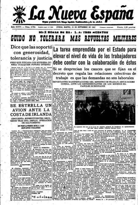 Portada Martes 25 de  de 1962
