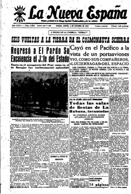 Portada Jueves 4 de Octubre de 1962