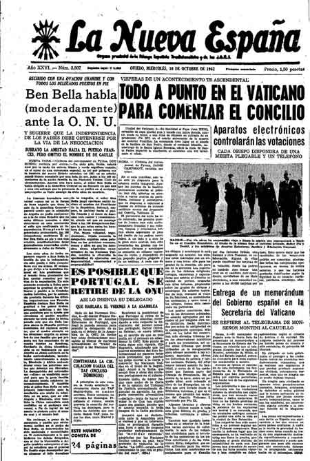 Portada Miércoles 10 de Octubre de 1962