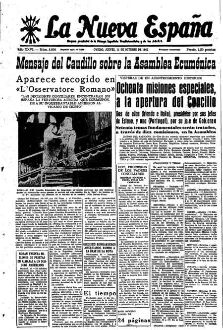 Portada Jueves 11 de Octubre de 1962