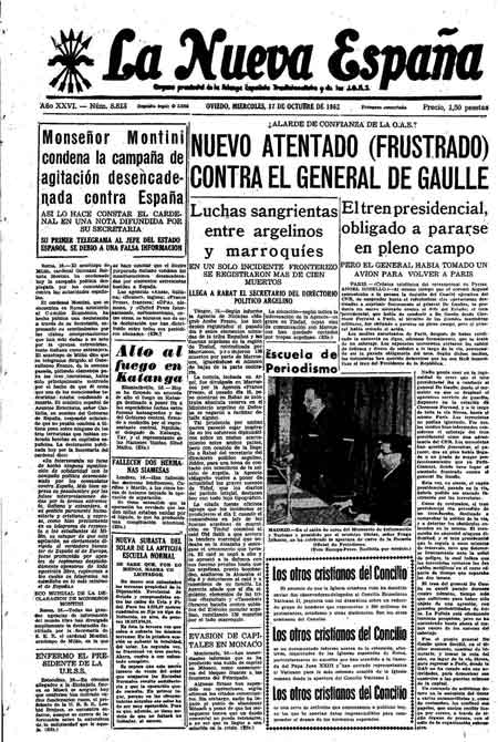 Portada Miércoles 17 de Octubre de 1962