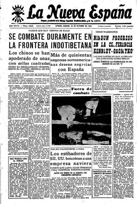 Portada Sábado 20 de Octubre de 1962