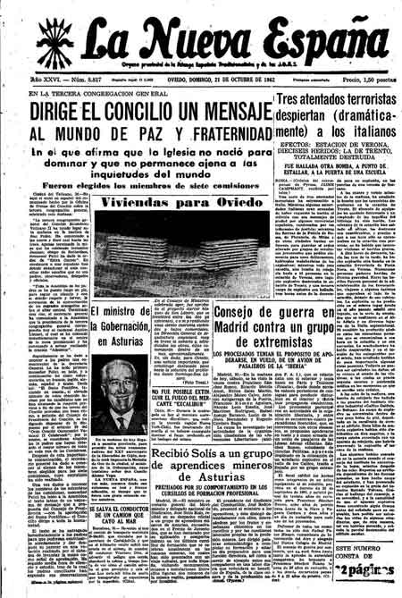 Portada Domingo 21 de Octubre de 1962