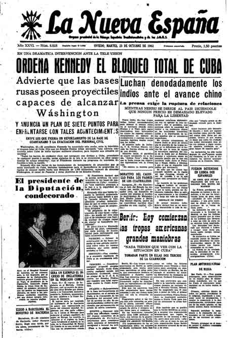Portada Martes 23 de Octubre de 1962