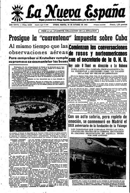 Portada Martes 30 de Octubre de 1962