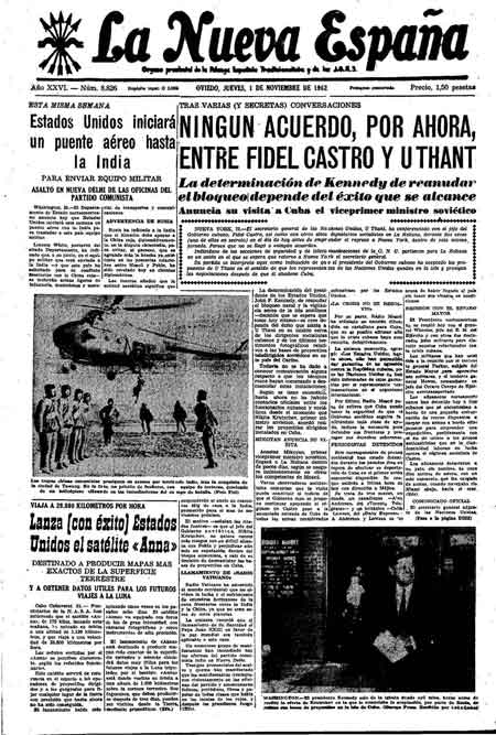 Portada Jueves 1 de Noviembre de 1962