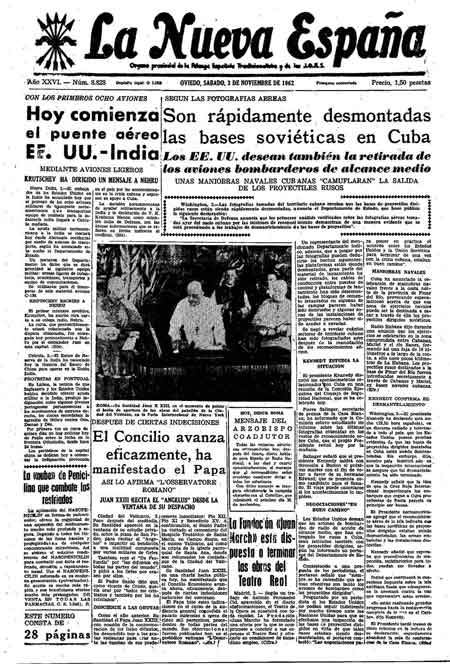 Portada Sábado 3 de Noviembre de 1962