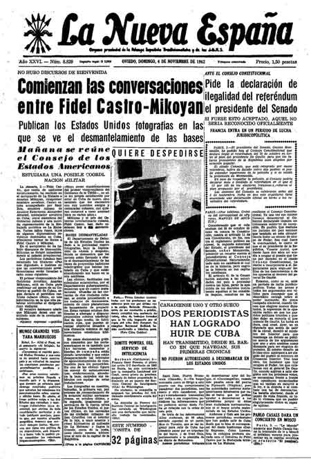 Portada Domingo 4 de Noviembre de 1962