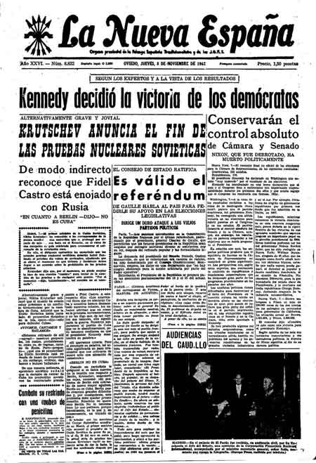 Portada Jueves 8 de Noviembre de 1962