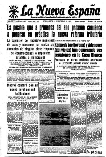 Portada Jueves 15 de Noviembre de 1962