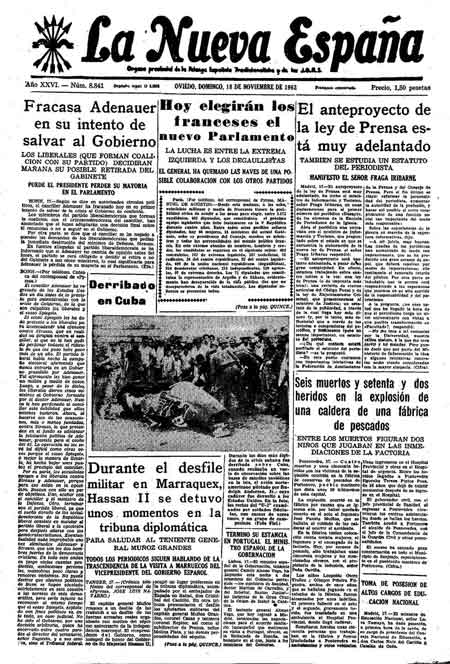 Portada Domingo 18 de Noviembre de 1962