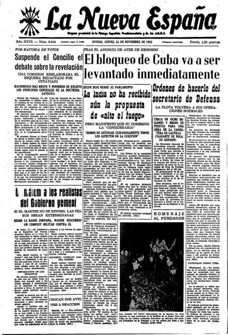 Portada Jueves 22 de Noviembre de 1962