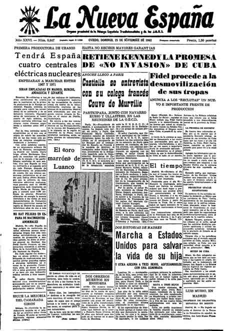 Portada Domingo 25 de Noviembre de 1962