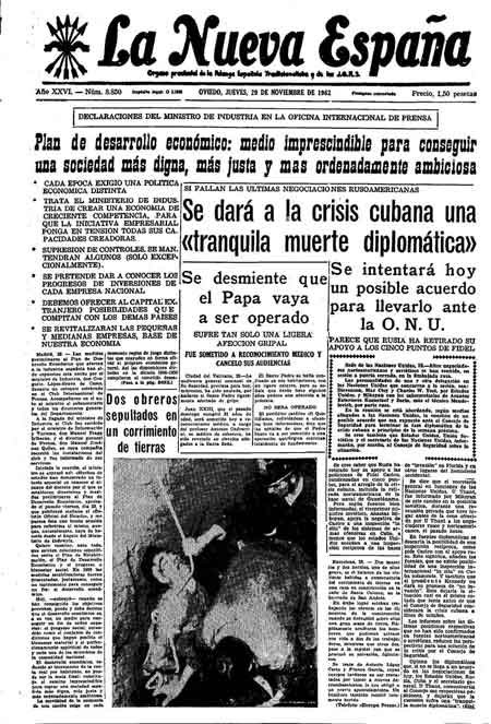 Portada Jueves 29 de Noviembre de 1962