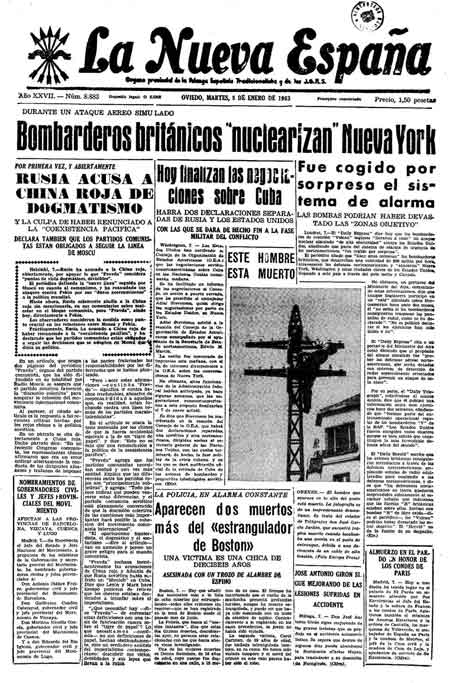 Portada Martes 8 de  de 1963
