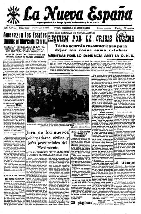 Portada Miércoles 9 de  de 1963