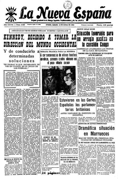 Portada Sábado 12 de  de 1963