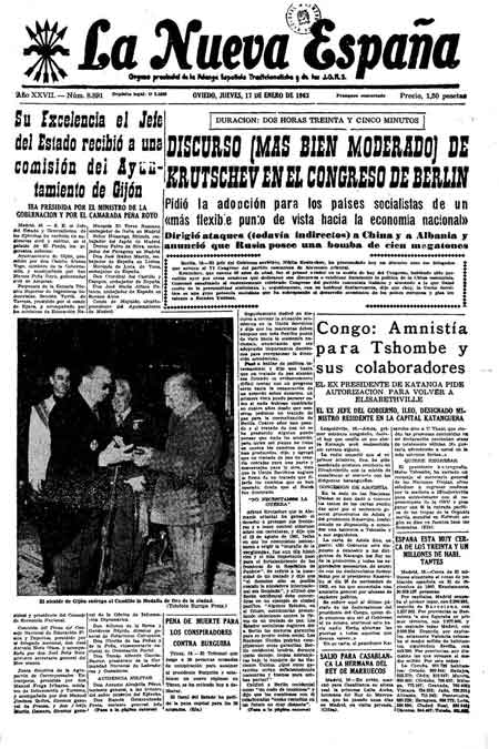 Portada Jueves 17 de  de 1963