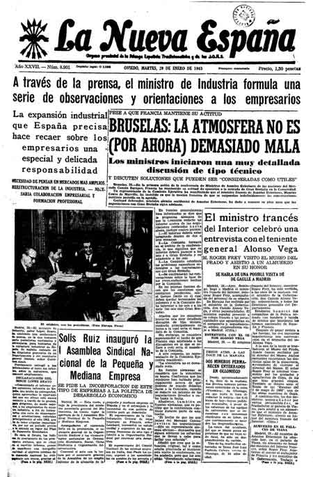 Portada Martes 29 de  de 1963