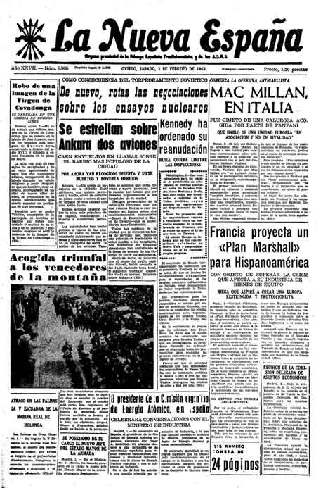 Portada Sábado 2 de  de 1963