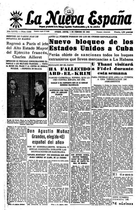 Portada Jueves 7 de  de 1963