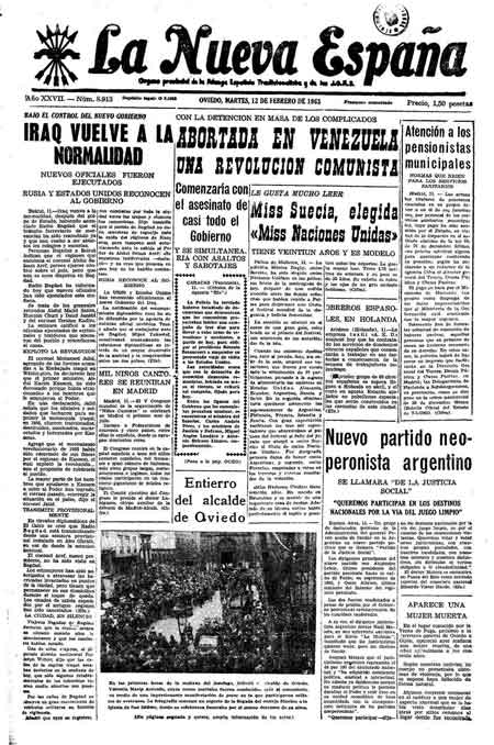 Portada Martes 12 de  de 1963