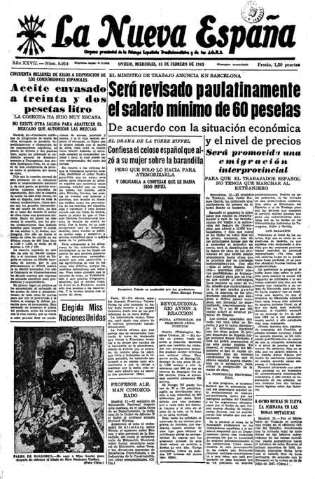 Portada Miércoles 13 de  de 1963