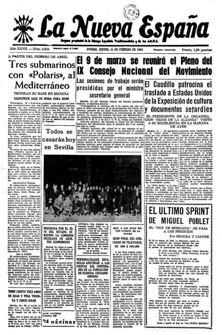 Portada Jueves 14 de  de 1963