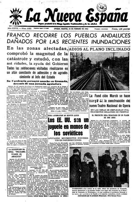 Portada Martes 26 de  de 1963