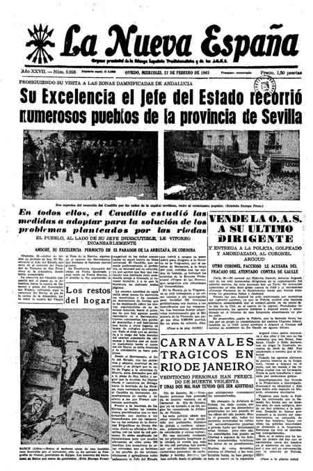 Portada Miércoles 27 de  de 1963