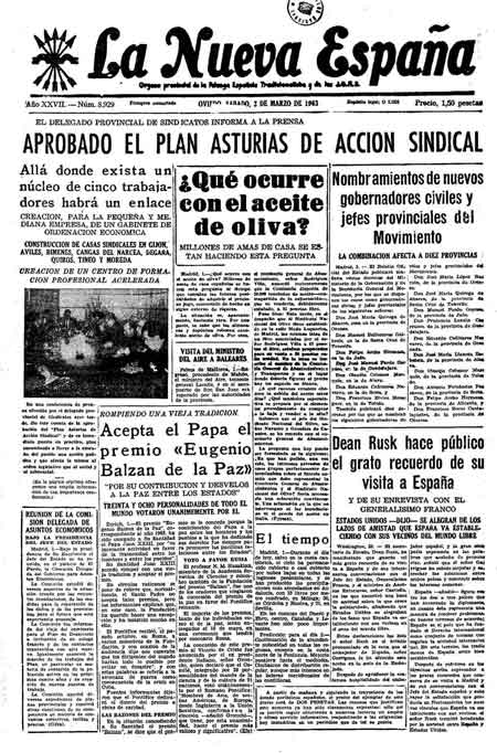 Portada Sábado 2 de  de 1963