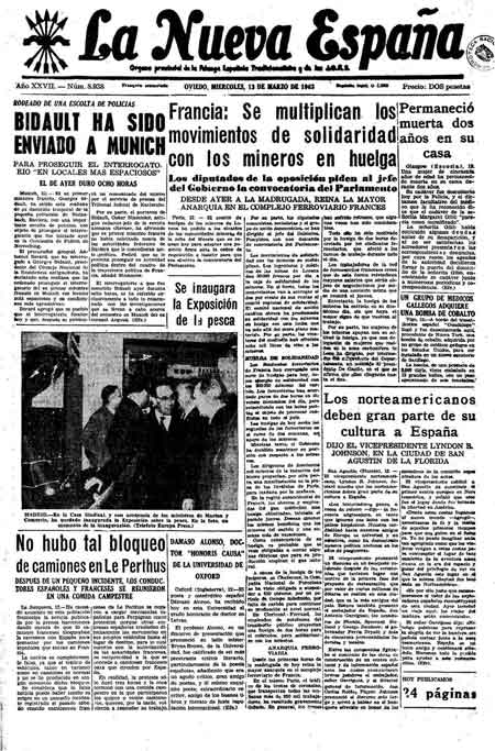 Portada Miércoles 13 de  de 1963
