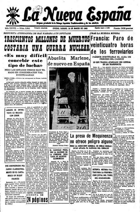 Portada Sábado 16 de  de 1963