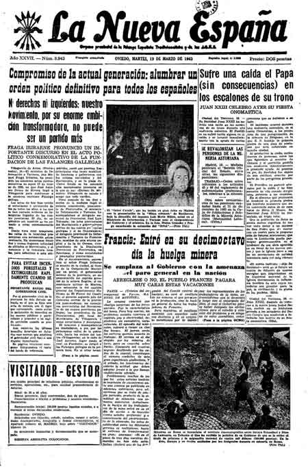 Portada Martes 19 de  de 1963