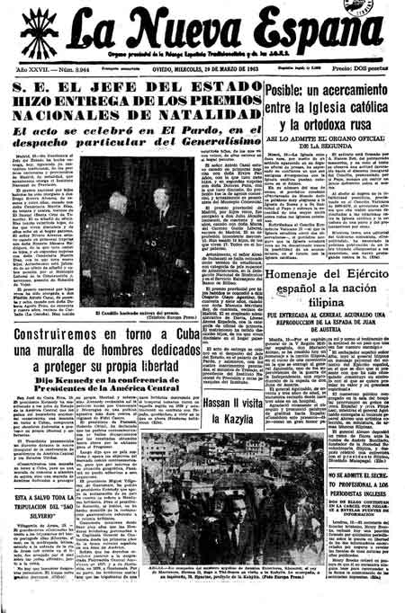Portada Miércoles 20 de  de 1963
