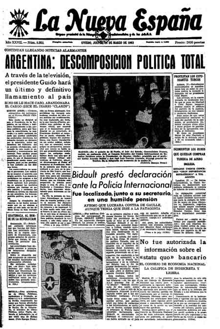 Portada Jueves 28 de  de 1963
