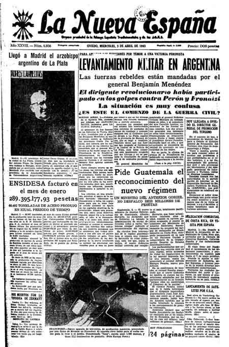 Portada Miércoles 3 de  de 1963