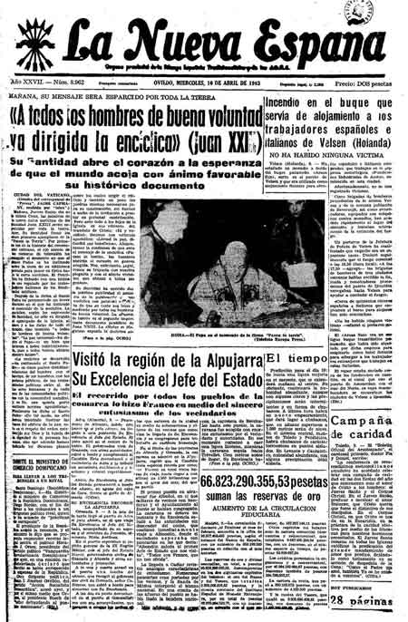 Portada Miércoles 10 de  de 1963