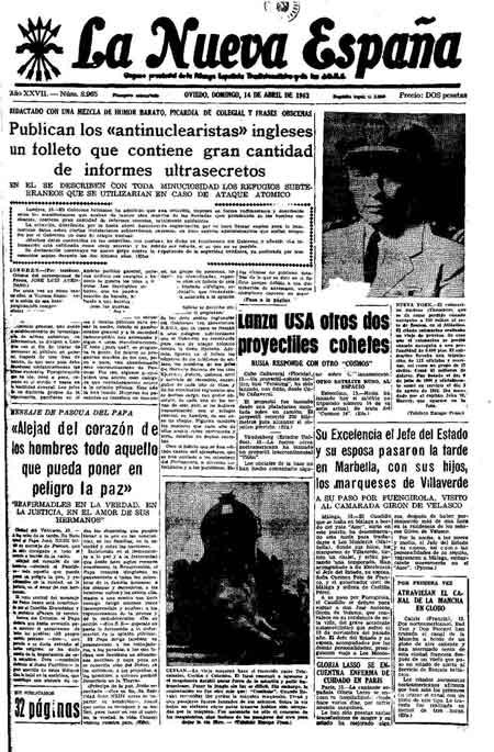 Portada Domingo 14 de  de 1963