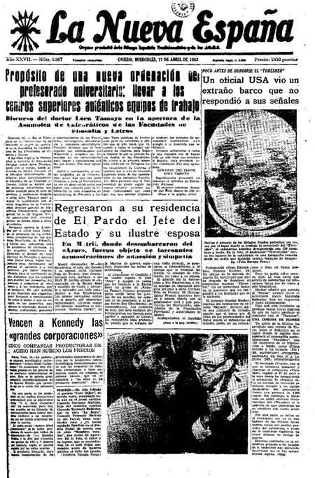 Portada Miércoles 17 de  de 1963