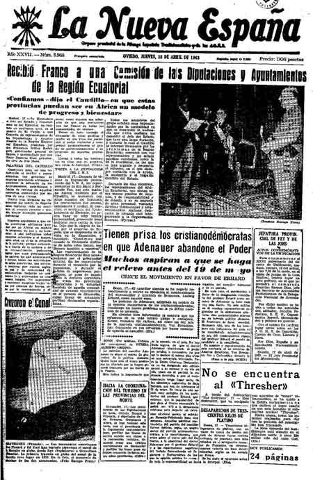 Portada Jueves 18 de  de 1963