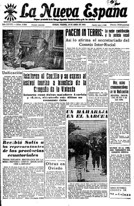 Portada Viernes 19 de  de 1963