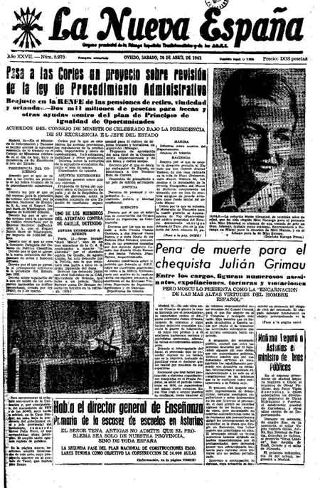 Portada Sábado 20 de  de 1963