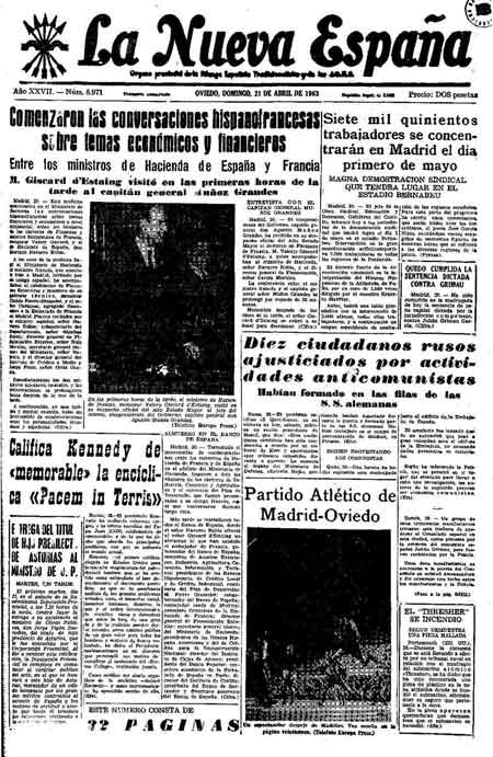 Portada Domingo 21 de  de 1963