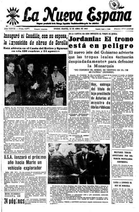 Portada Martes 23 de  de 1963