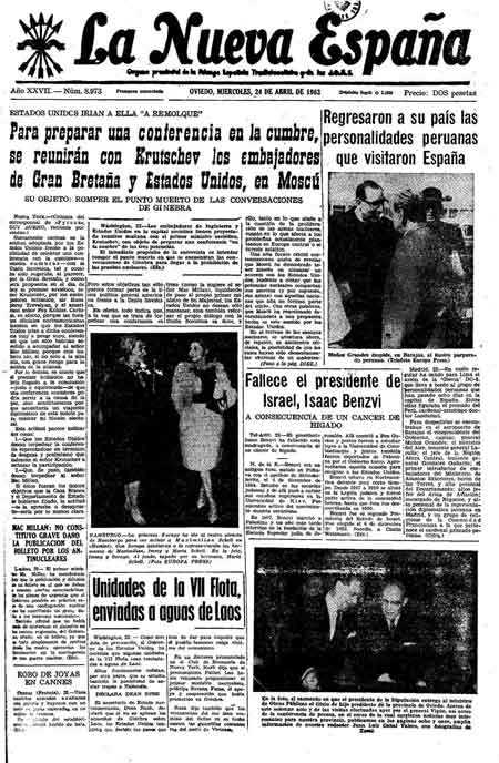 Portada Miércoles 24 de  de 1963