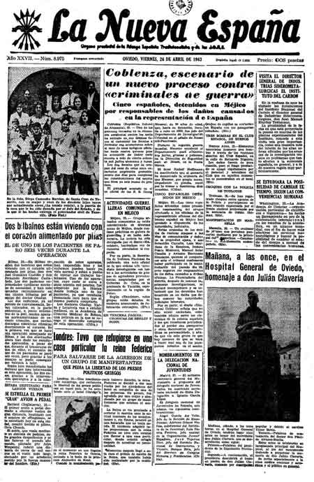 Portada Viernes 26 de  de 1963