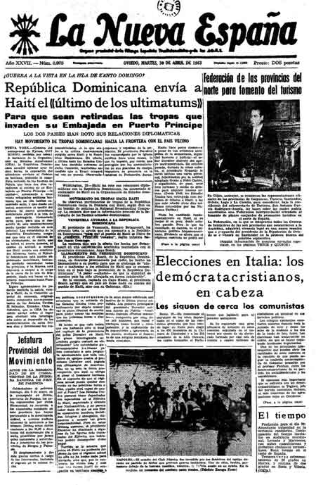 Portada Martes 30 de  de 1963