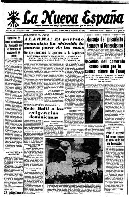 Portada Miércoles 1 de  de 1963