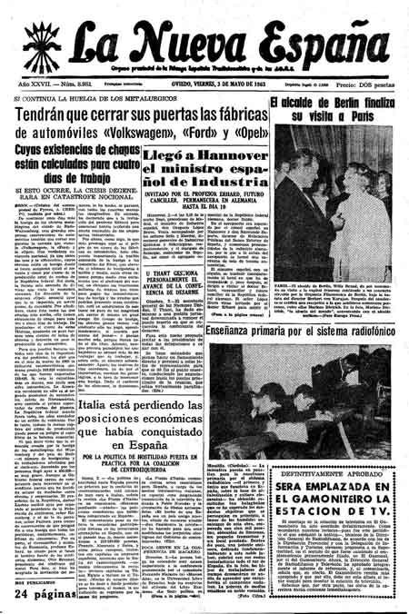 Portada Viernes 3 de  de 1963